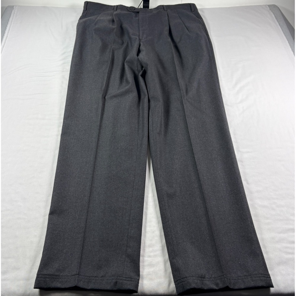 Brioni Wool Dress Pants Mens 42x35 Gray Slacks Pleated Italy Trousers